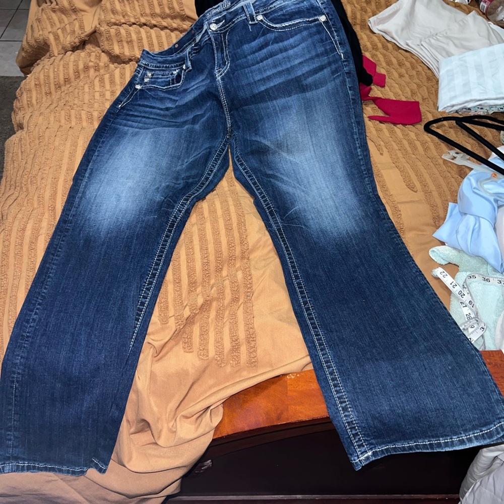 2Pair of Miss Me Denim Jeans Plus Size 36 (18/20)